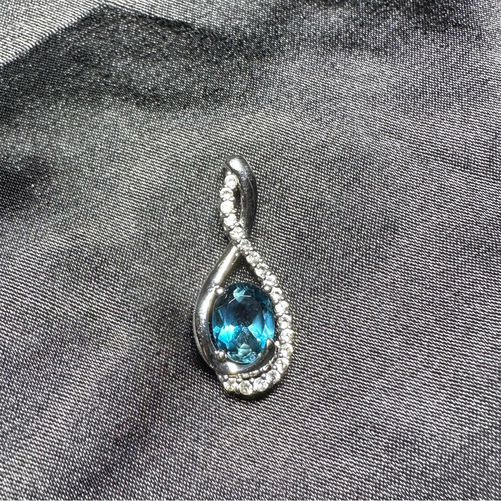 *SOLD* London Blue Topaz Infinity Pendant